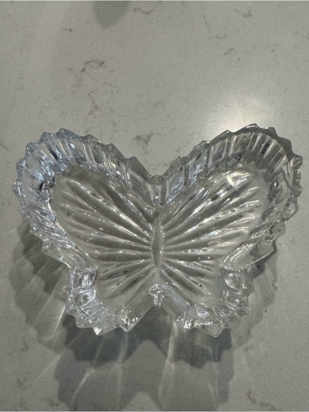 Vintage Nachtmann Bavarian Crystal Butterfly Shaped Dish